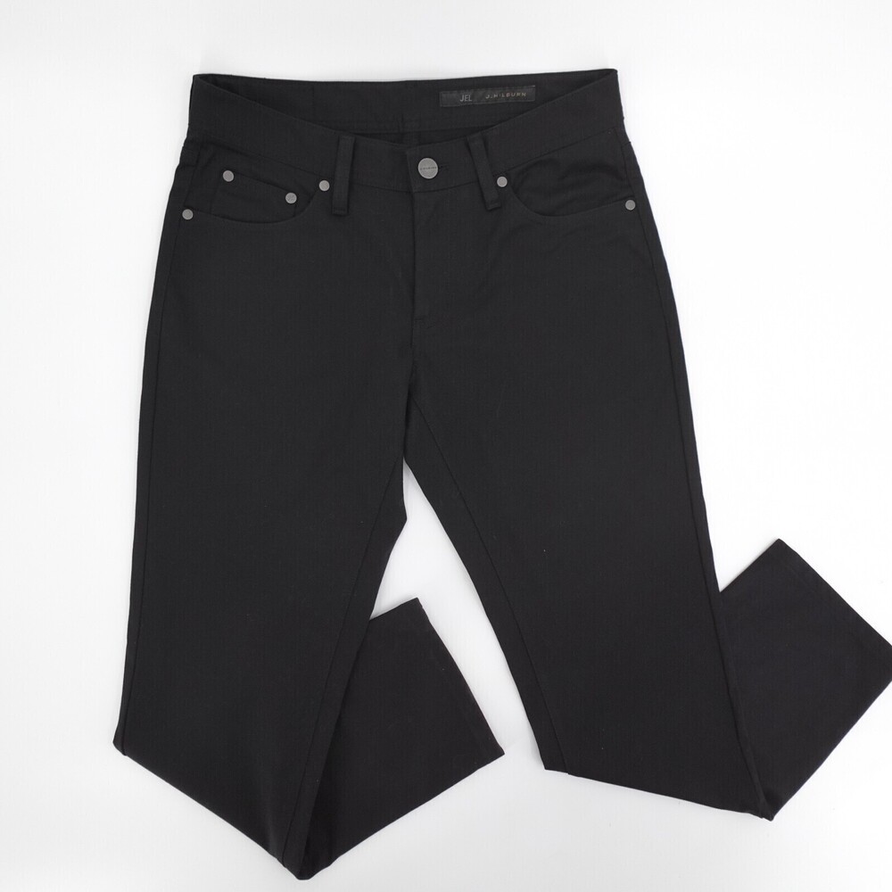 J Hilburn Pants Men 28 Black Flat Front 5 Pocket Chino Casual